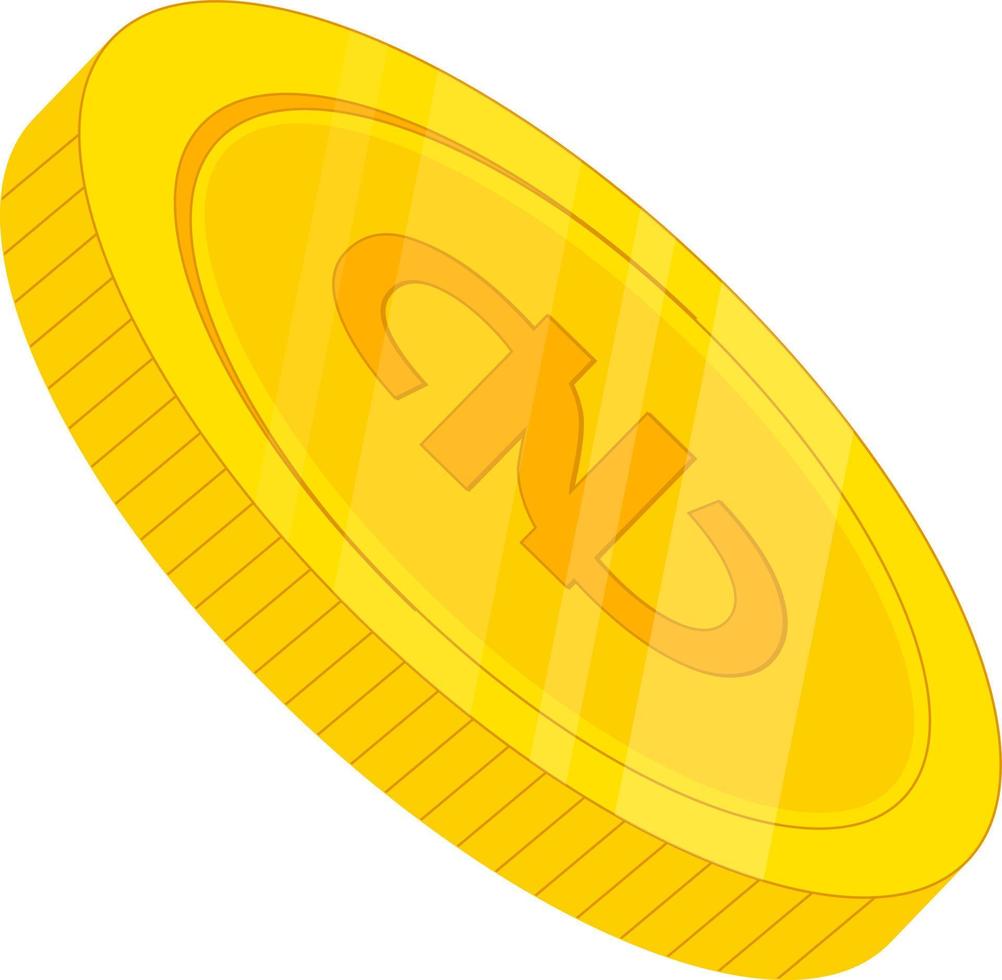 Ukrainian hryvnia coin vector