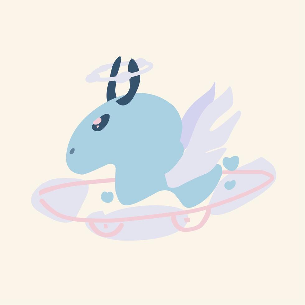 una simple ilustración de un animal unicornio vector