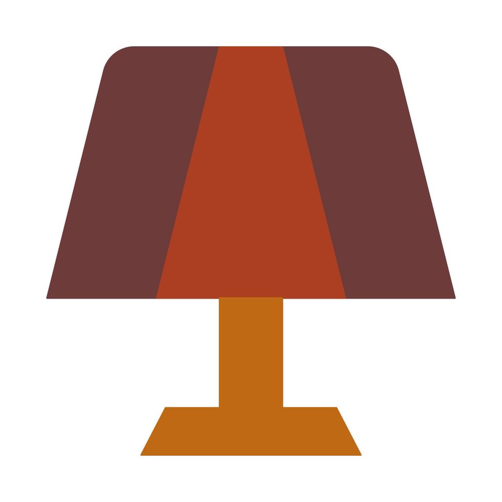 lámpara de noche con icono plano adecuado para el conjunto de iconos de la casa vector