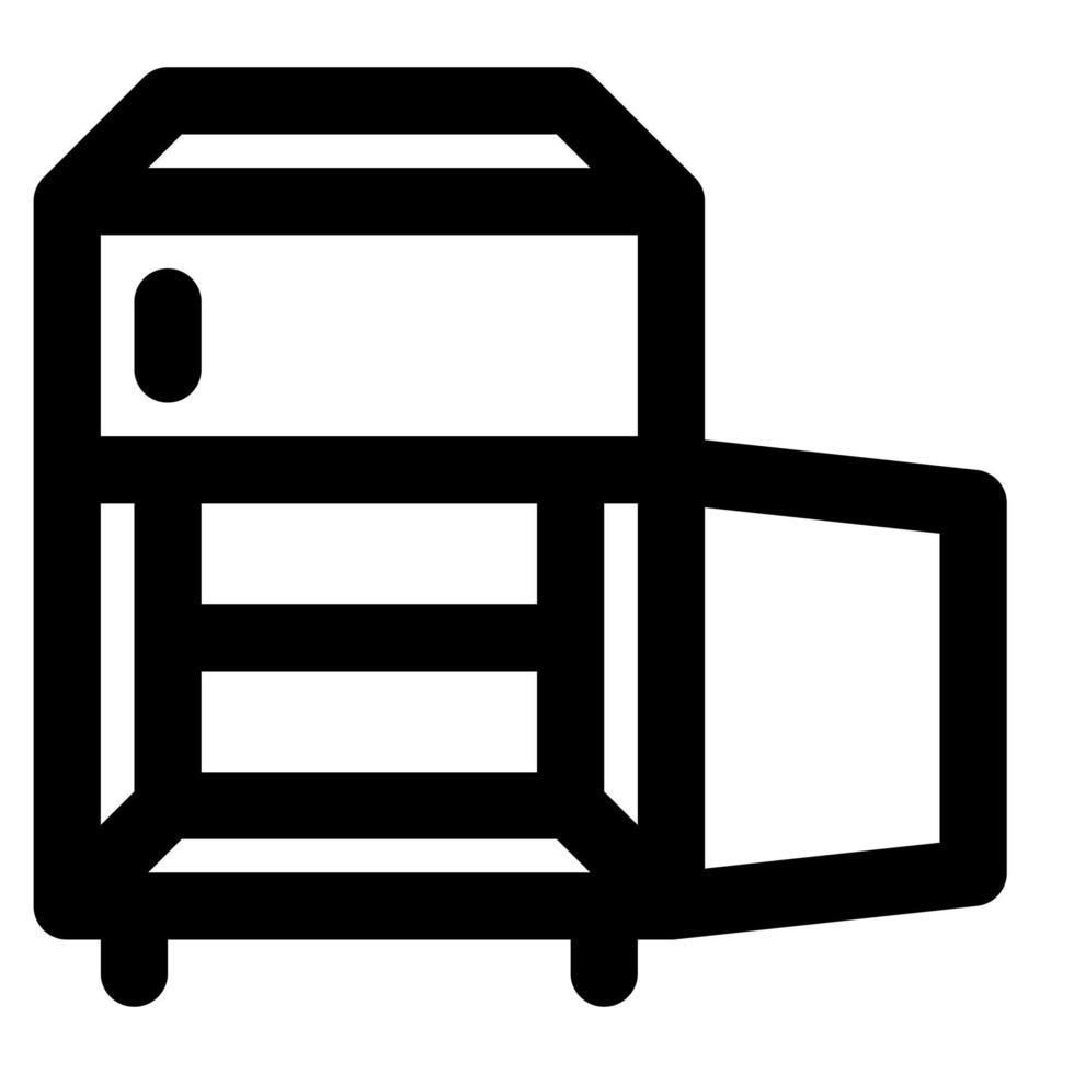 Refrigerator With Outline Icon suitable for House icon set vector