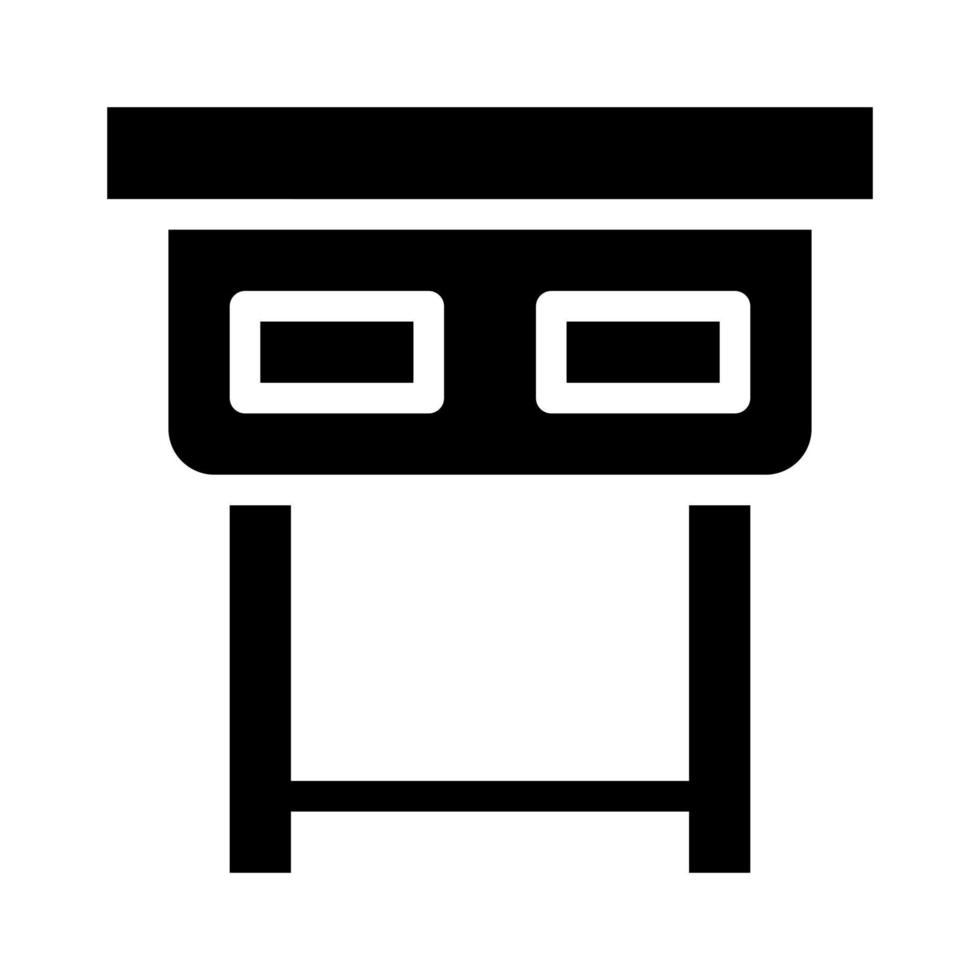Table With Solid icon suitable for House Icon Set vector
