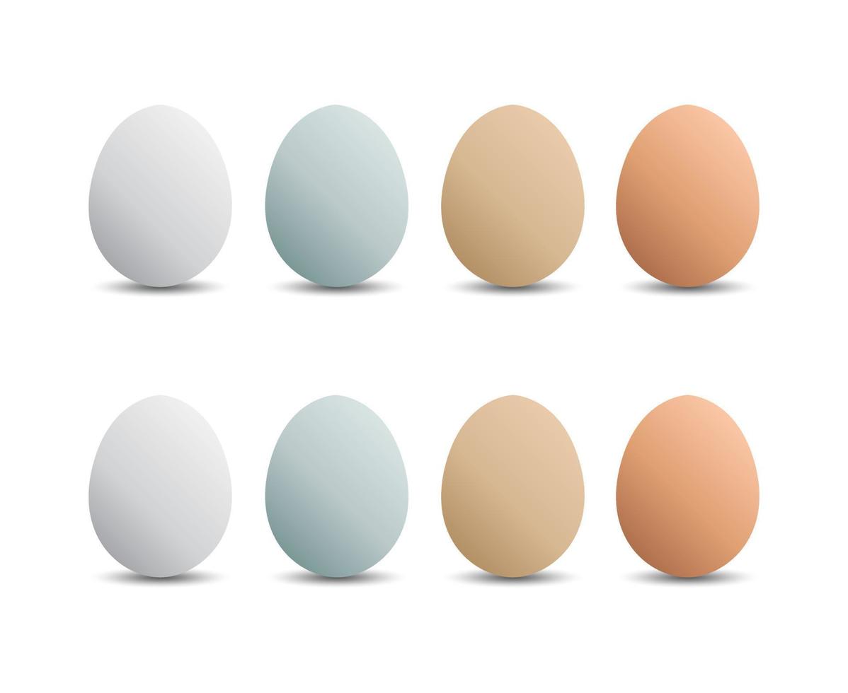 colección de diseño de dibujos animados de huevo. icono de diseño de  dibujos animados de huevo animal 3d realista. paquete de dibujos animados  de huevos de animales. 6554281 Vector en Vecteezy