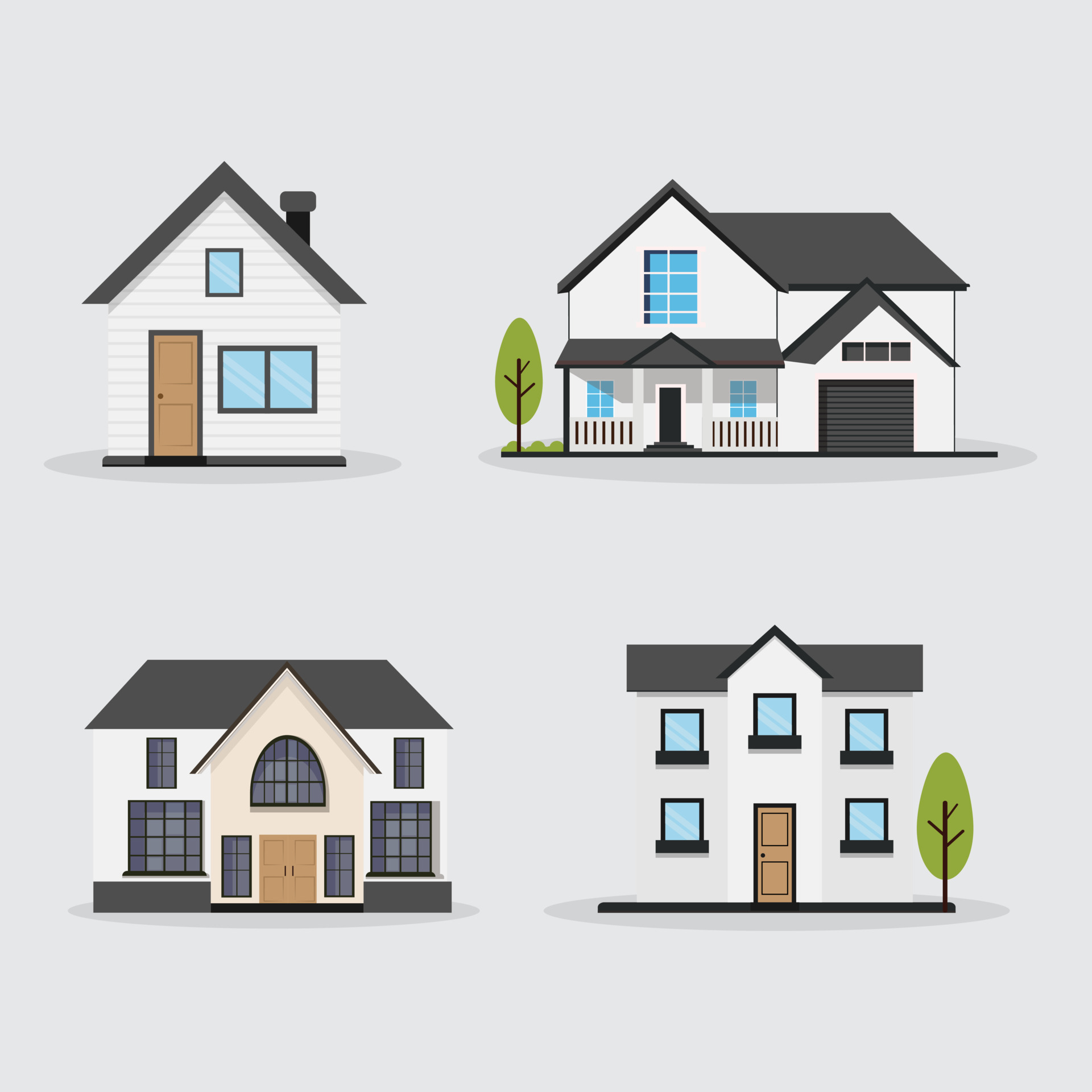 Collection of home vector illustration isolated on white background. Set of house  cartoon collection illustration. Modern House design vector illustration  6554289 Vector Art at Vecteezy