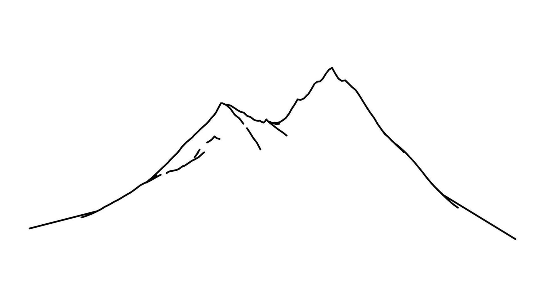 One continuous line drawing of mountain range  Stock Illustration  94695036  PIXTA