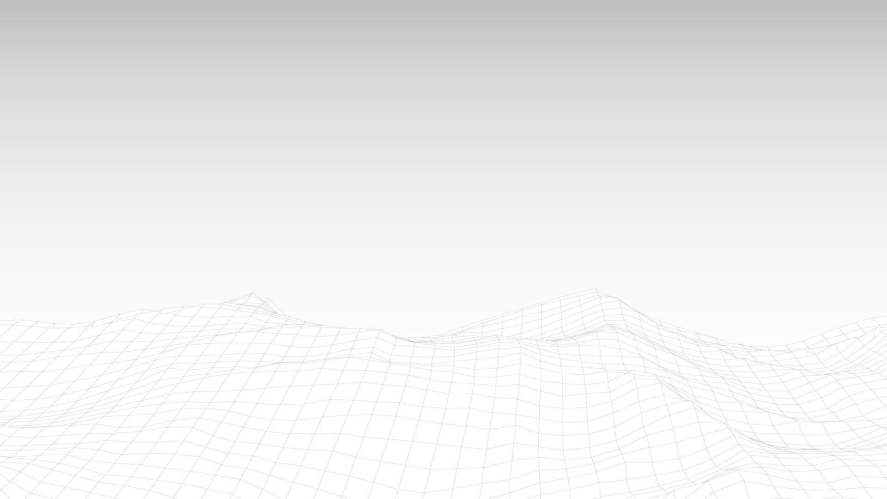 malla de montaña en vuelo ilustración abstracta. colinas de cuadrícula geométrica poligonal gris con vista superior digital delinean rocas masivas del everest y la cordillera vectorial vector
