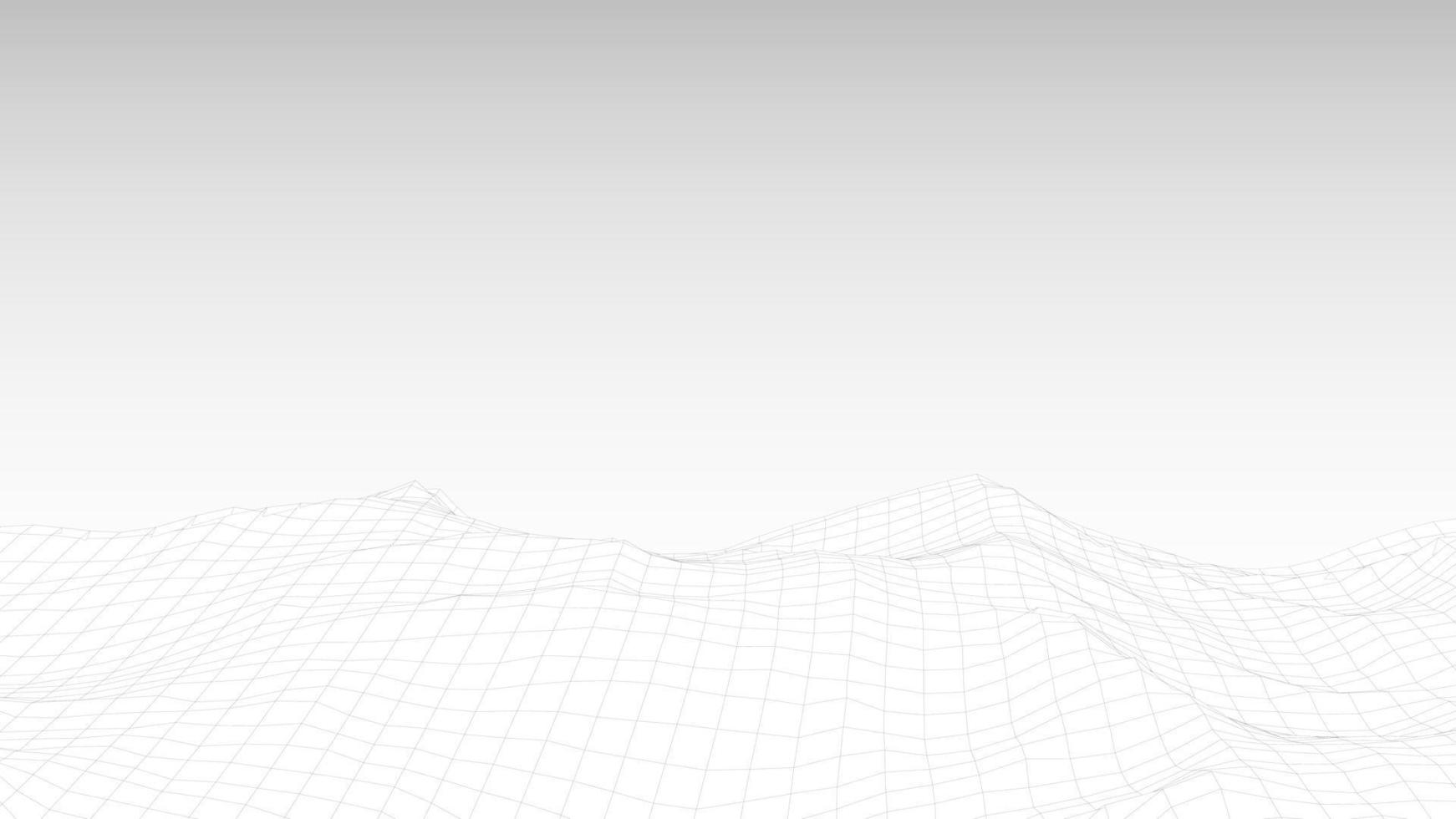 Mountain mesh in flight abstract illustration. Gray polygonal geometric grid hills with digital top view outline massive rocks of everest and vector cordillera