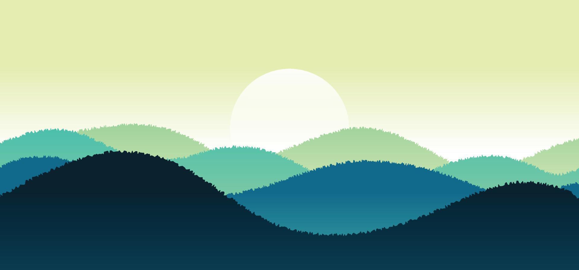 Fondo de paisaje de montaña, ilustración vectorial vector