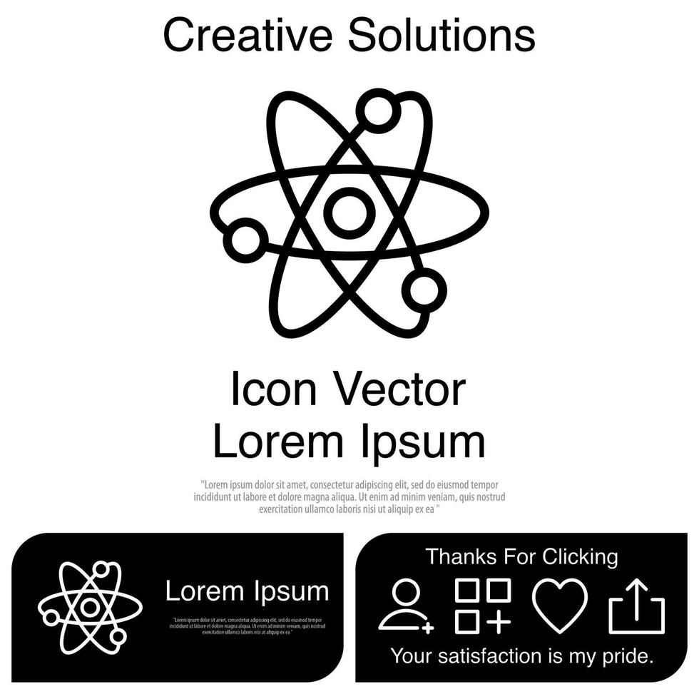 Atom Icon Vector EPS 10