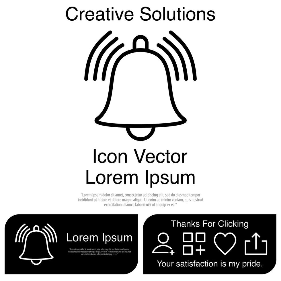 Bell Icon Vector EPS 10