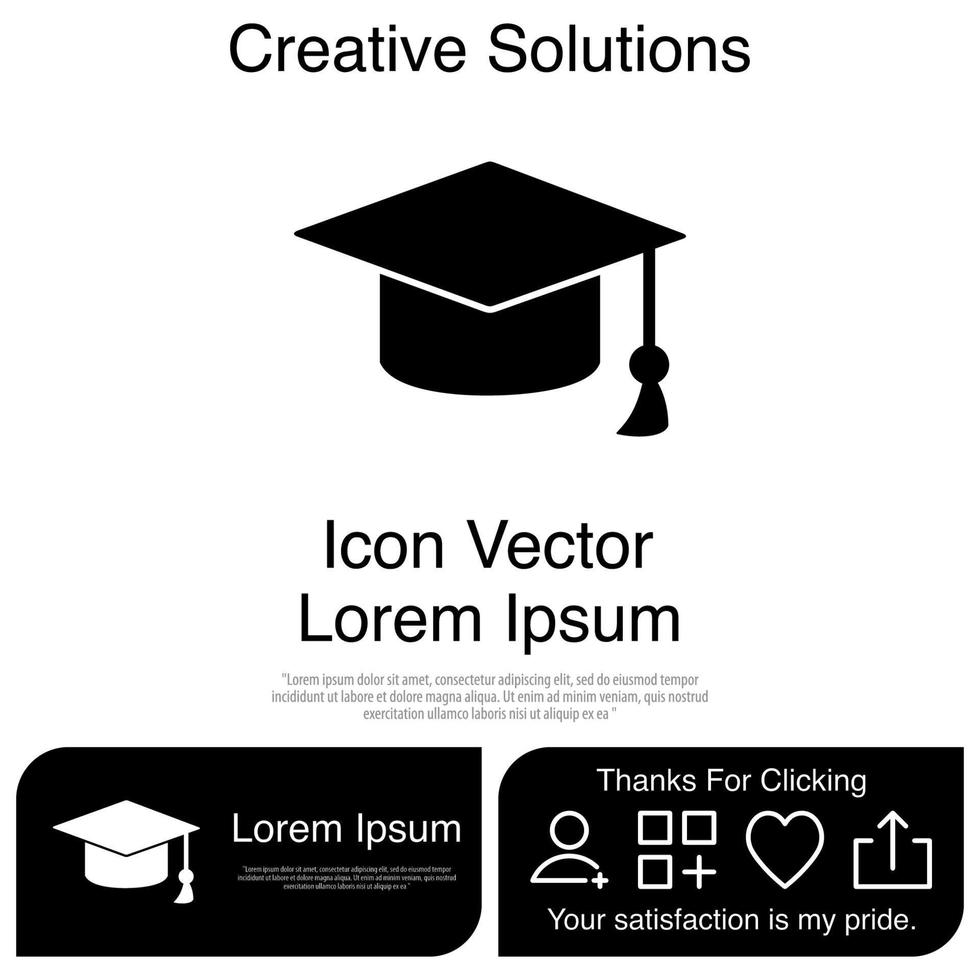 Graduation Cap Icon Vector EPS 10