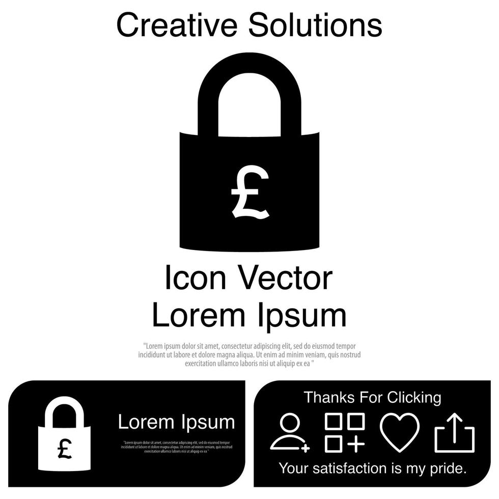 Padlock With Money Icon Vector EPS 10