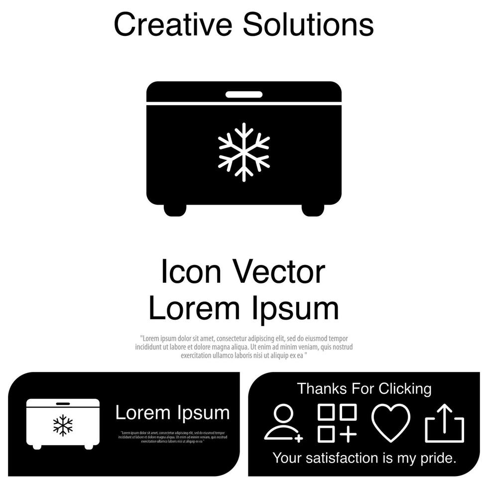 congelador, icono, vector, eps, 10 vector