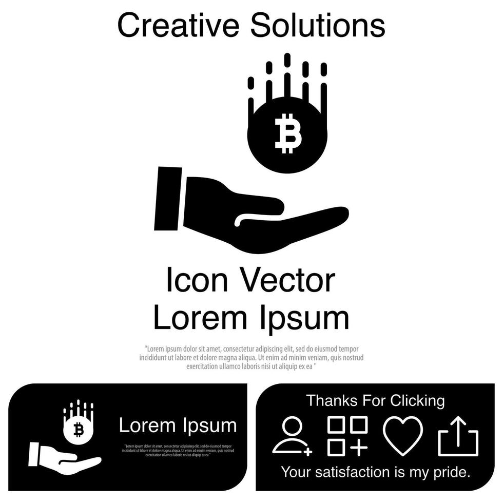 Open Hand With Money Icon Vector EPS 10