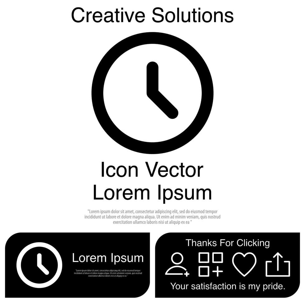 Clock Icon Vector EPS 10