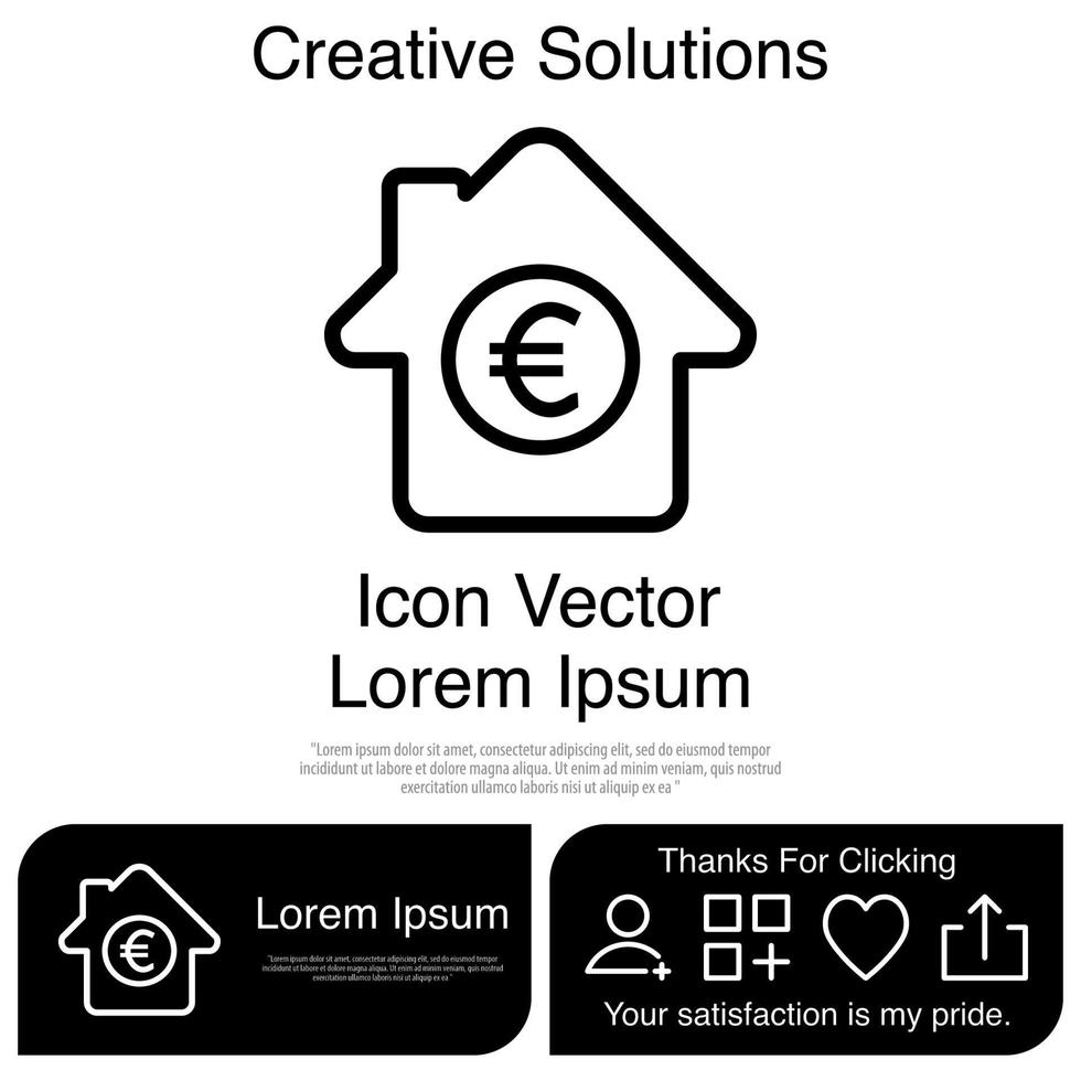 casa dinero icono vector eps 10