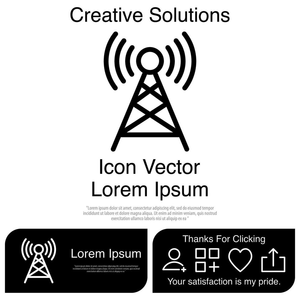 icono de antena vectoriales eps 10 vector