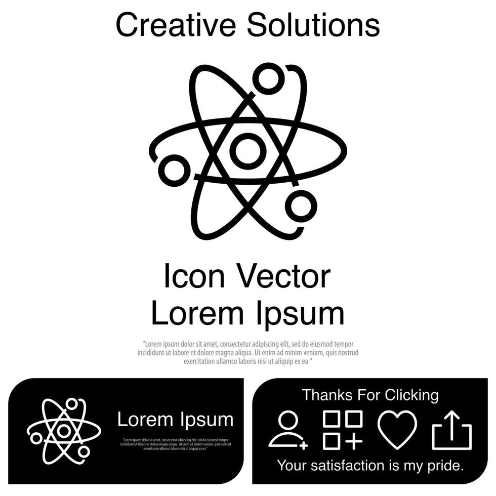 Atom Icon Vector EPS 10