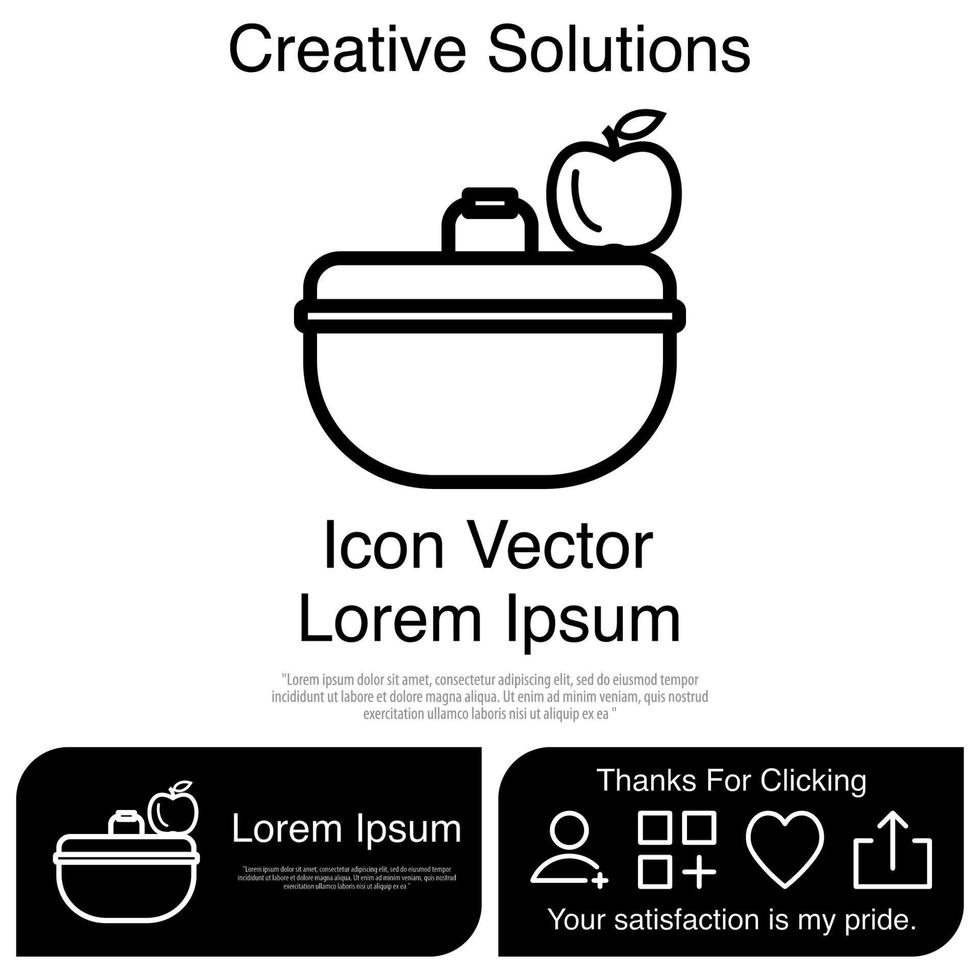 Lunchbox Icon Vector EPS 10