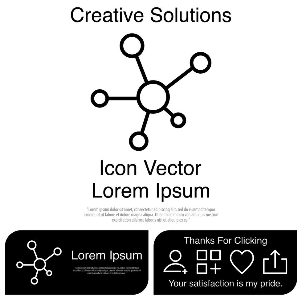 molécula icono vector eps 10