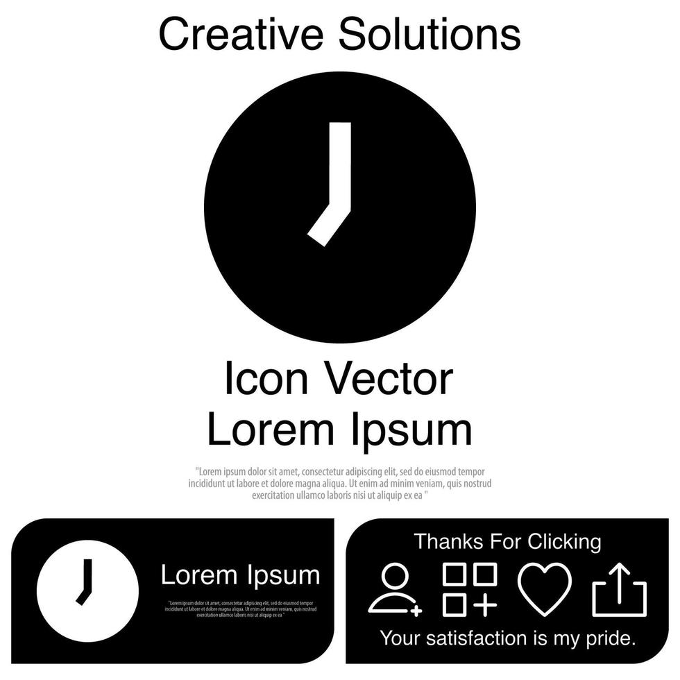 Clock Icon Vector EPS 10