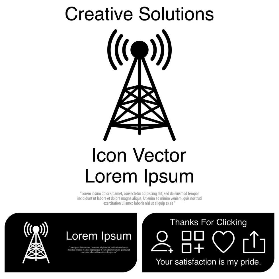 icono de antena vectoriales eps 10 vector