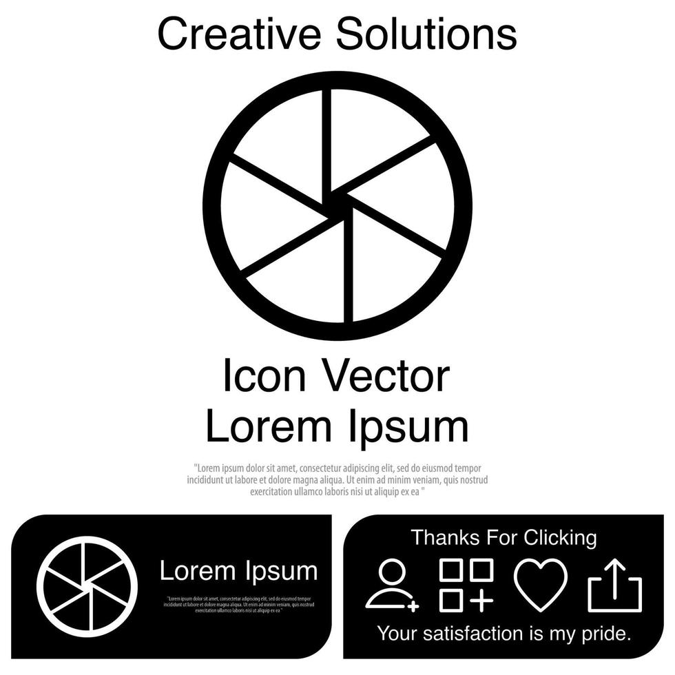 Camera Shutter Icon Vector EPS 10