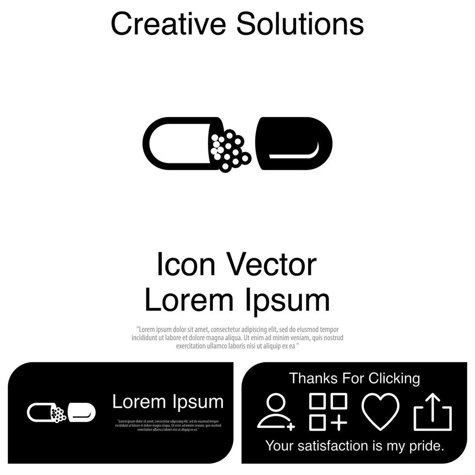 cápsula, icono, vector, eps, 10 vector