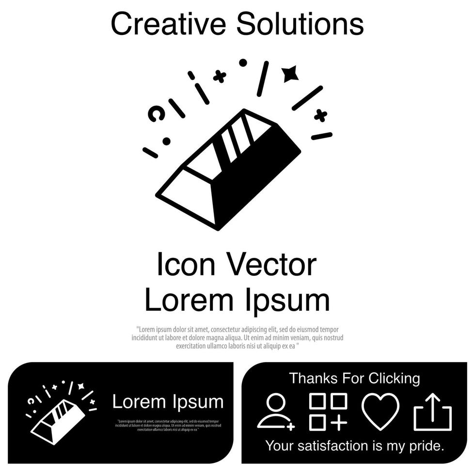 Gold Bar Icon Vector EPS 10