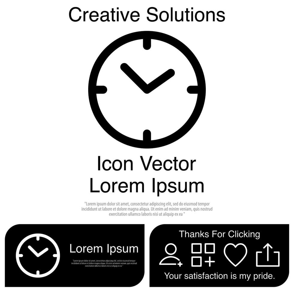 Clock Icon Vector EPS 10