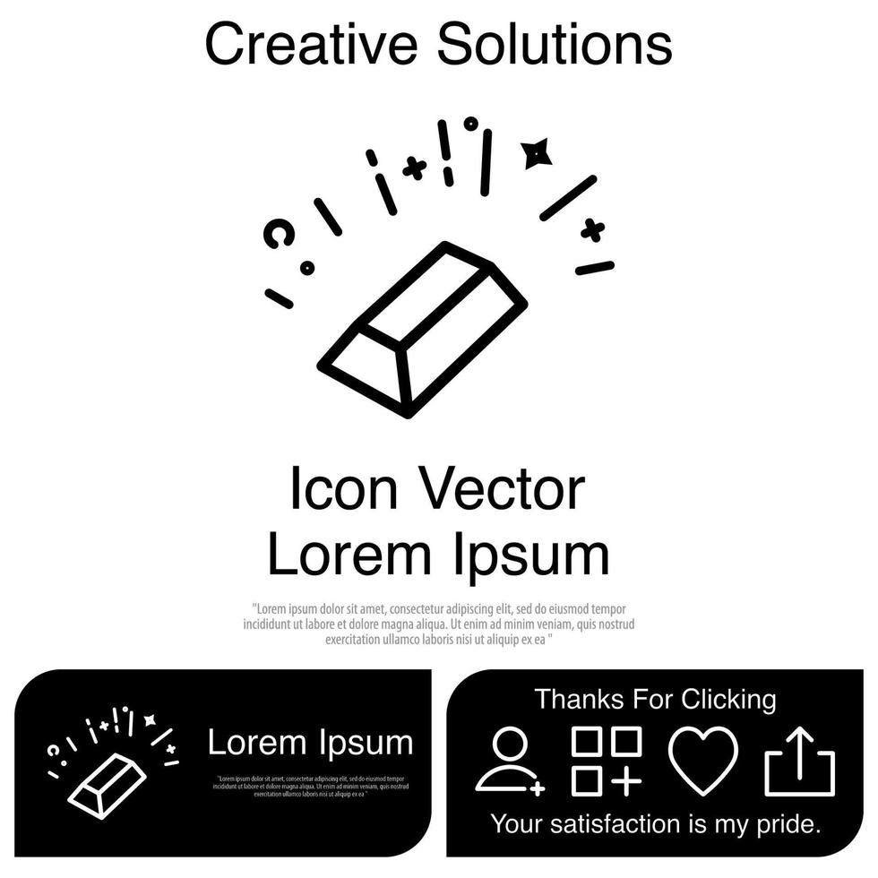 Gold Bar Icon Vector EPS 10