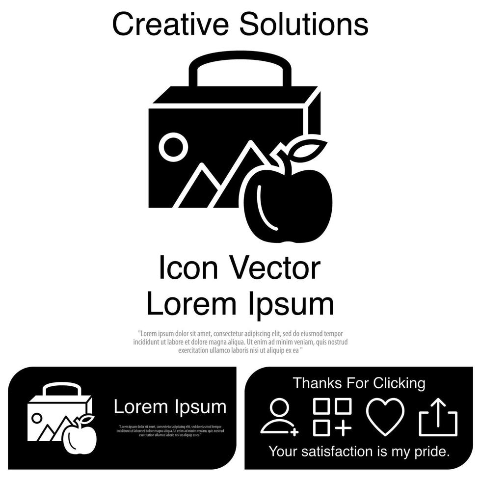 Lunchbox Icon Vector EPS 10