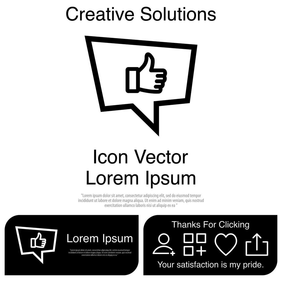 Good Comment, Thumbs Up Comment Icon Vector EPS 10