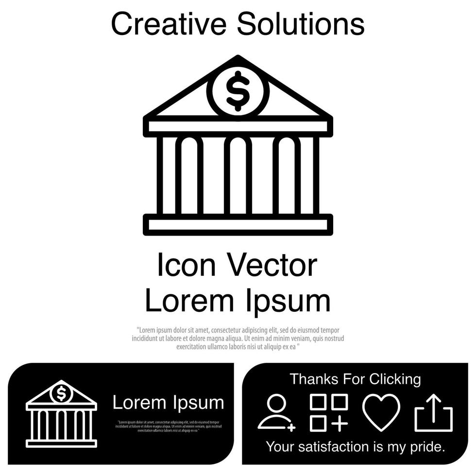 Bank Icon Vector EPS 10