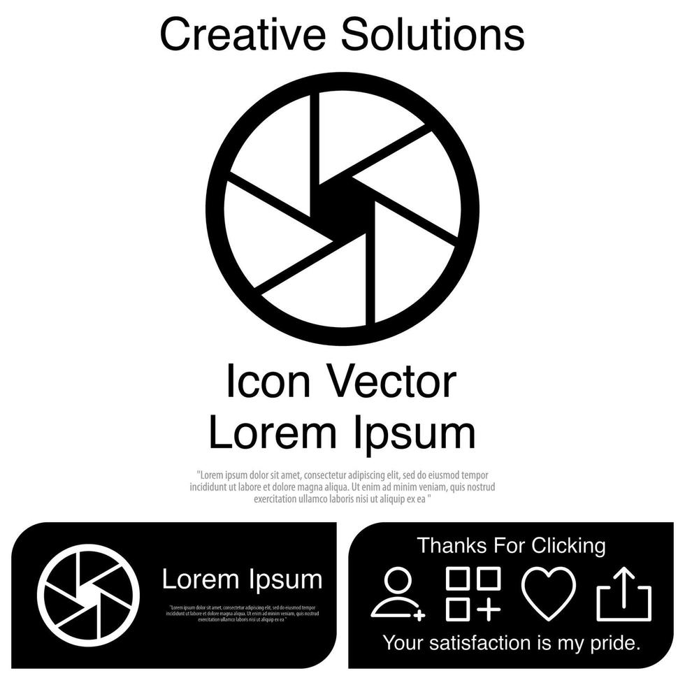 Camera Shutter Icon Vector EPS 10