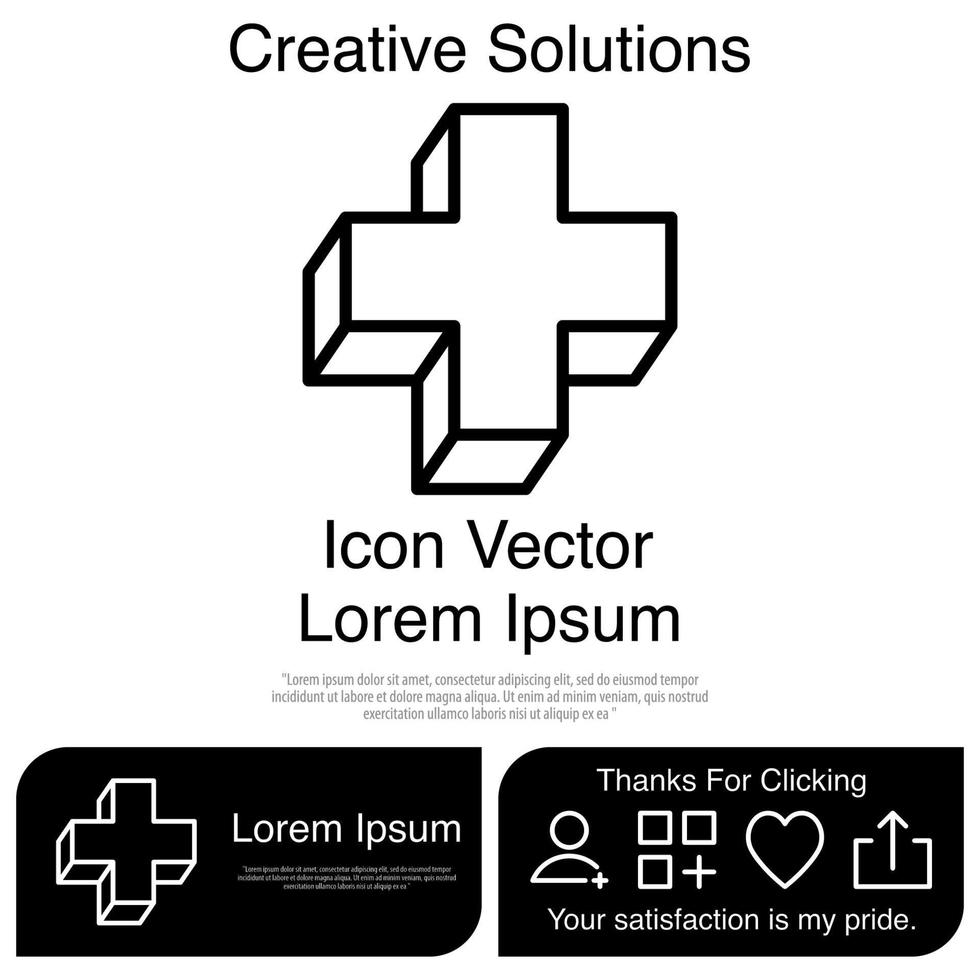 Cruz icono vectoriales eps 10 vector