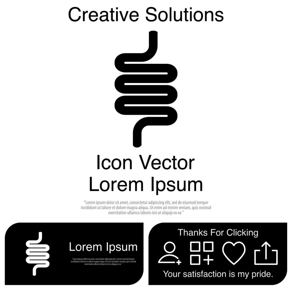 Intestine Icon Vector EPS 10