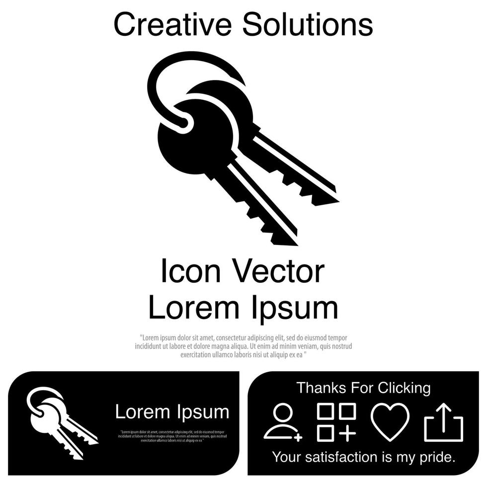 icono de llave vectorial eps 10 vector