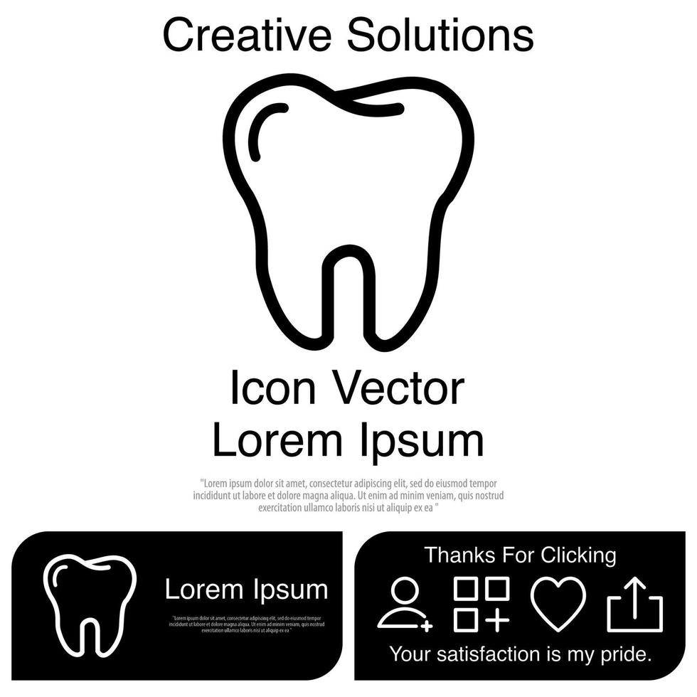 Tooth Icon Vector EPS 10