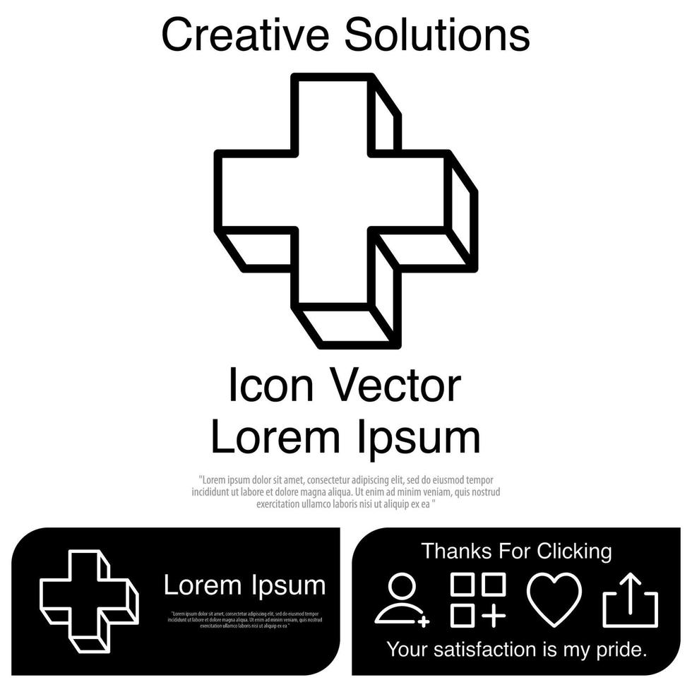 Cruz icono vectoriales eps 10 vector