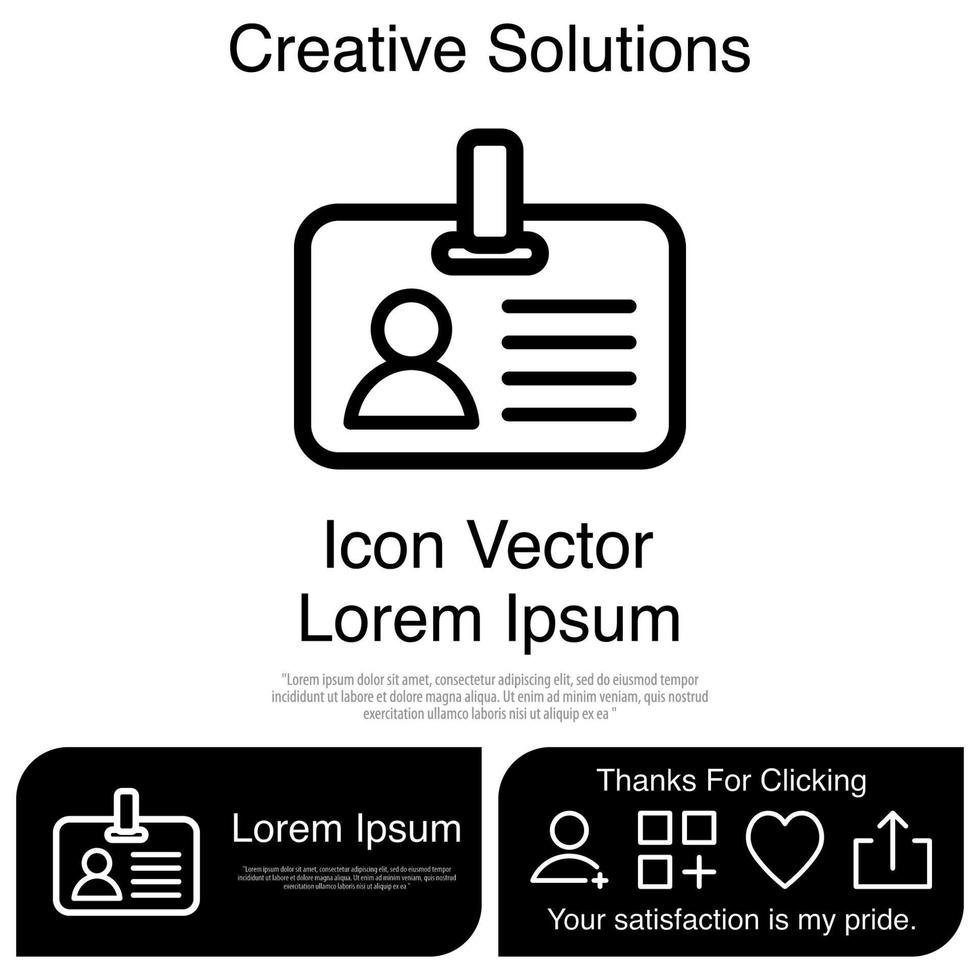 ID Card Icon Vector EPS 10