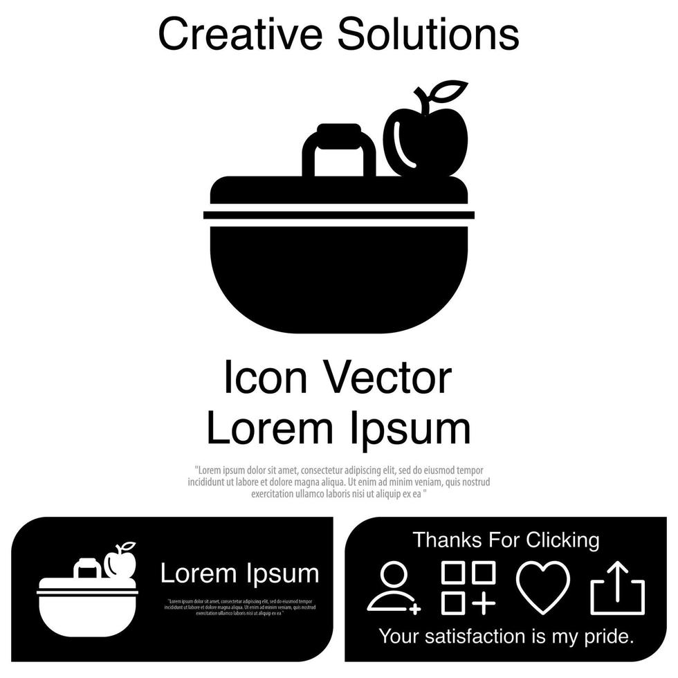 Lunchbox Icon Vector EPS 10