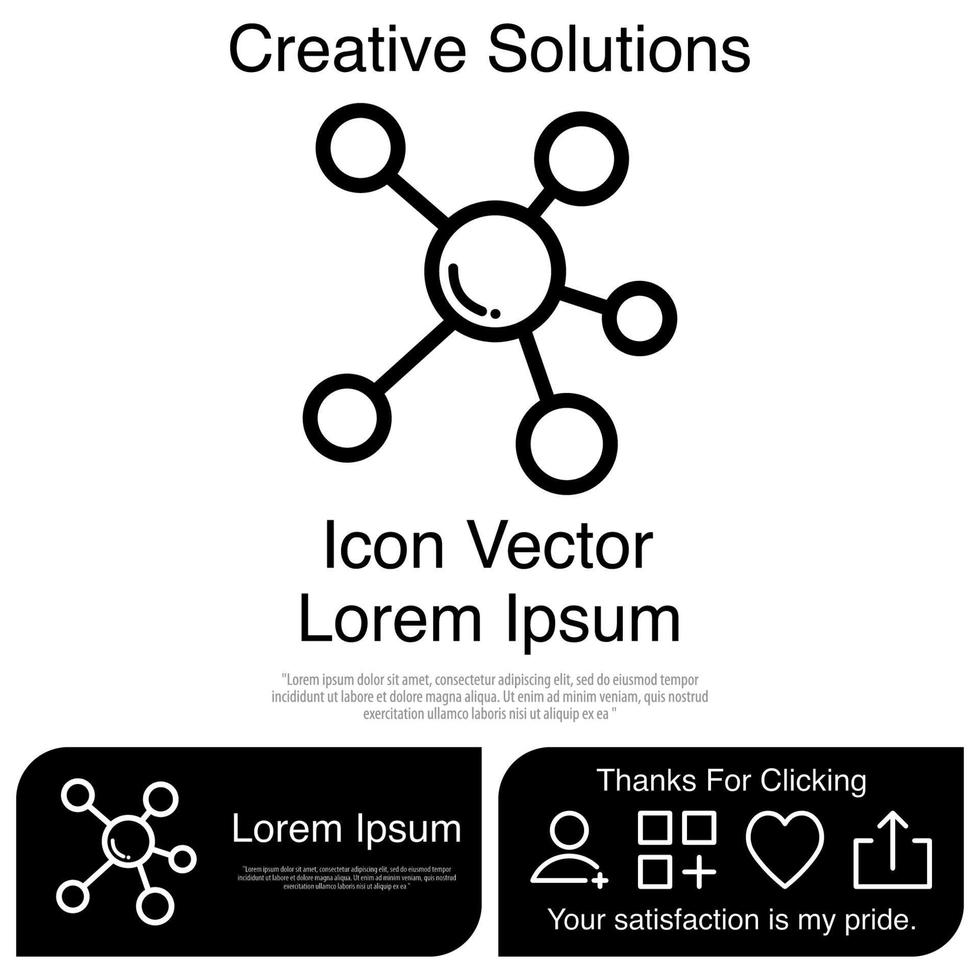 Molecule Icon Vector EPS 10