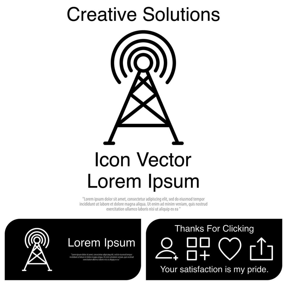 icono de antena vectoriales eps 10 vector