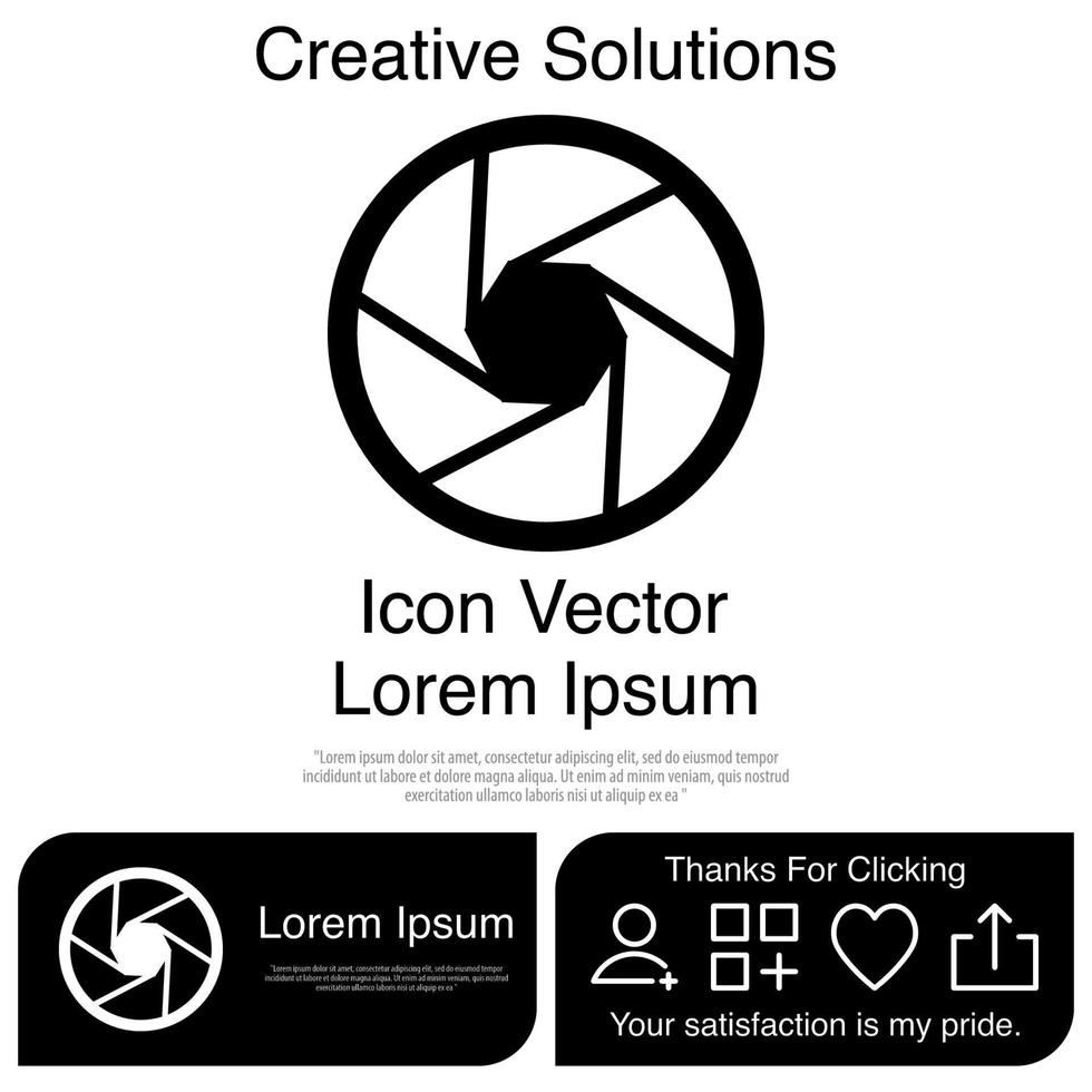 Camera Shutter Icon Vector EPS 10