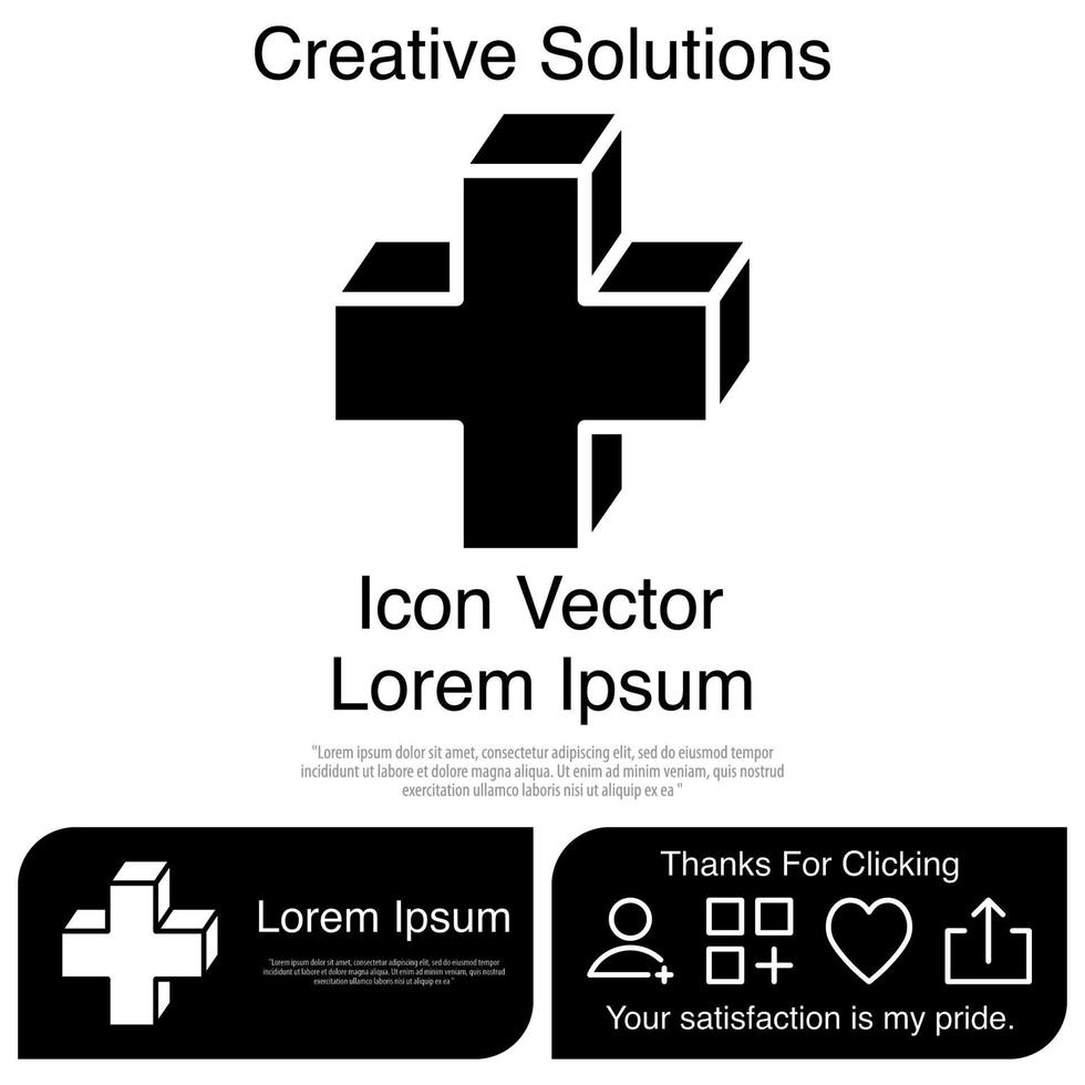 Cruz icono vectoriales eps 10 vector