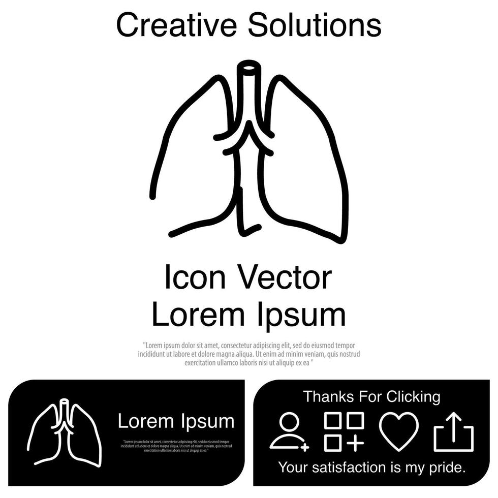 Lungs Icon Vector EPS 10