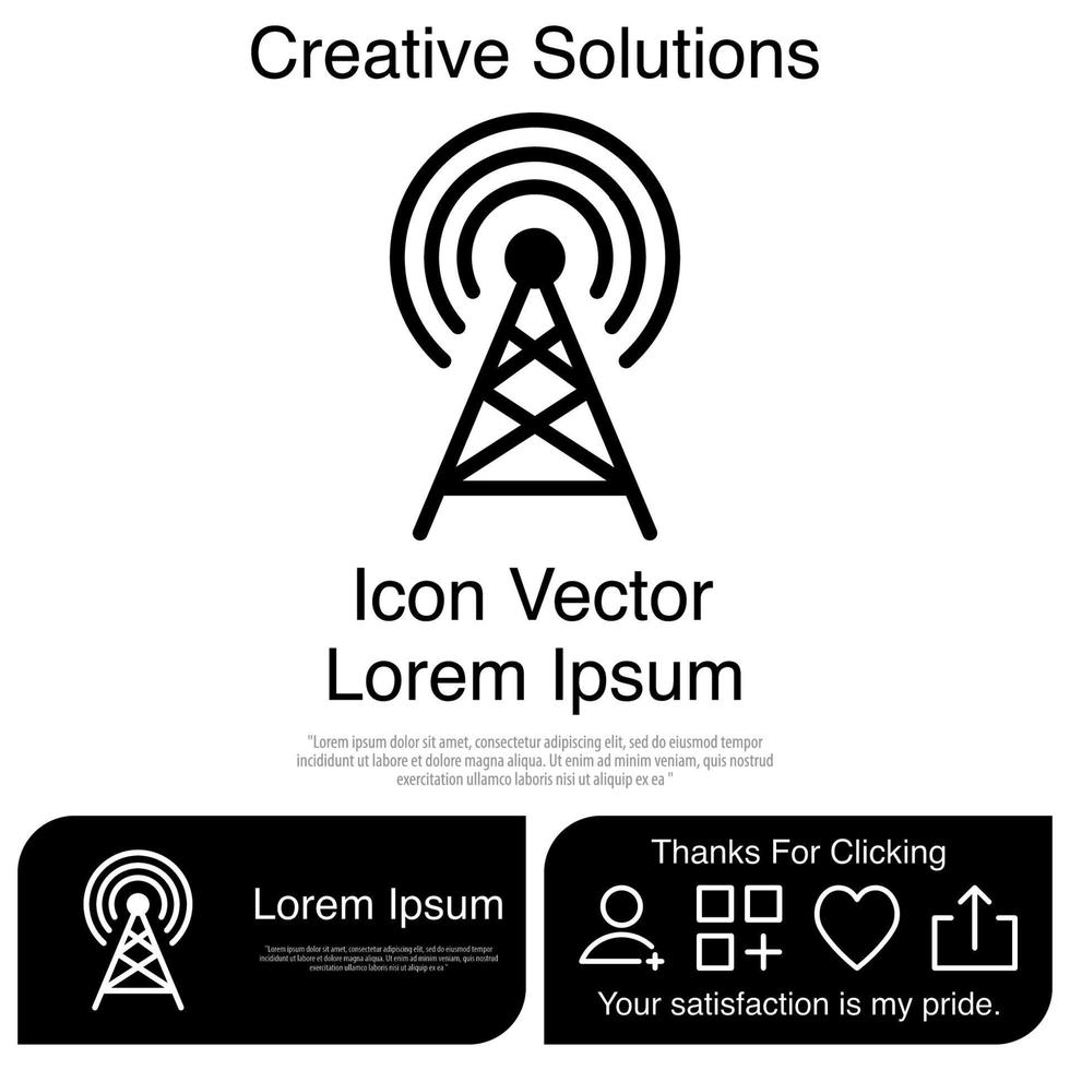 Antenna Icon Vector EPS 10