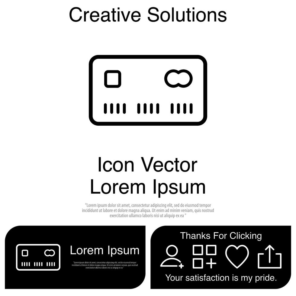 Credit Card Icon Vector EPS 10