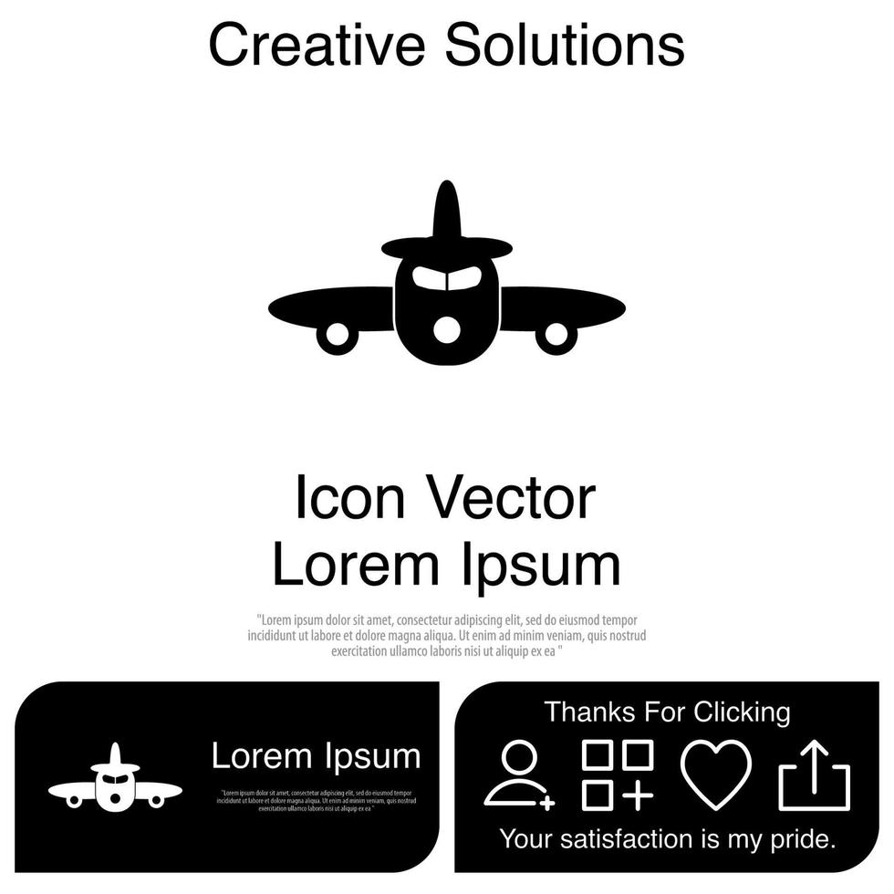 avión, icono, vector, eps, 10 vector