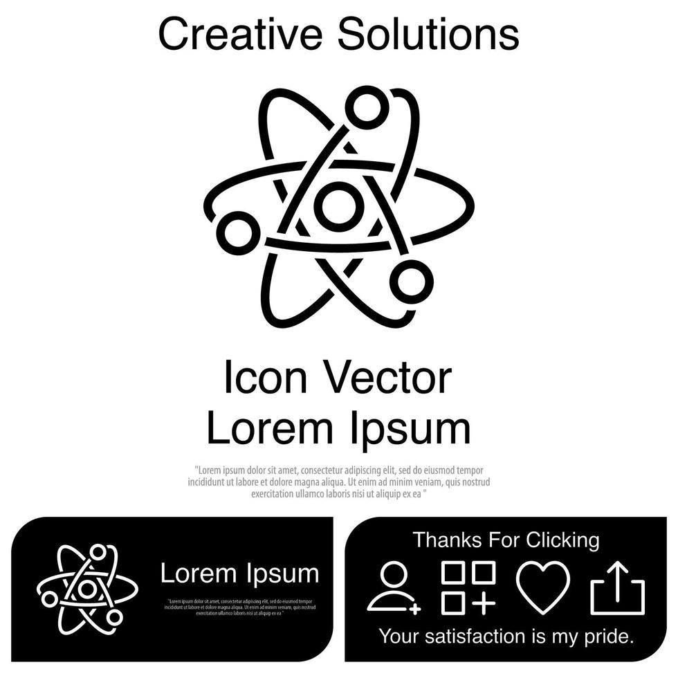 Atom Icon Vector EPS 10